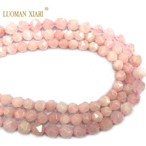 Wholesale AAA Natural Faceted Pink Crystal Beads Rose Quartzs Round Stone Beads For Jewelry Making DIY Bracelet 6/8/10 mm
