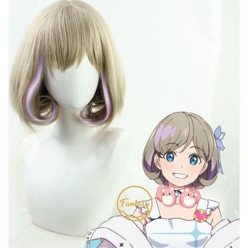 LoveLive! SuperStar!! Liella! Tang Ke Ke Cosplay Short Heat Resistant Hair Wig + Free Wig Cap