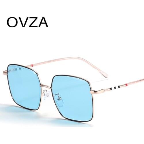 OVZA Luxury Sunglasses Womens Fashion Rectangle Eyeglasses Men Gradient Lens High Quality S025