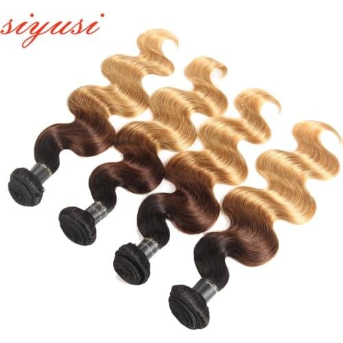 Peruvian Body Wave Hair Weave Bundles Wholesale Hair Bundles Human Hair Extensions Color 1B/4/27 Blonde Ombre Hair Bundles