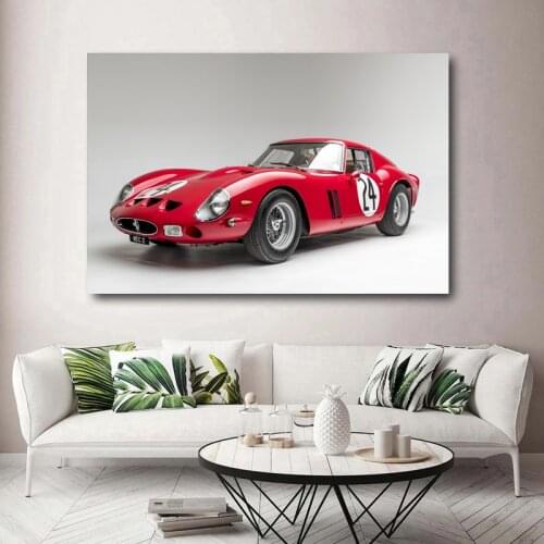 Supercars Posters Ferraris 250 GTO Sport Car Retro Car Picture Print Wall Art Canvas Painting for Home Decor