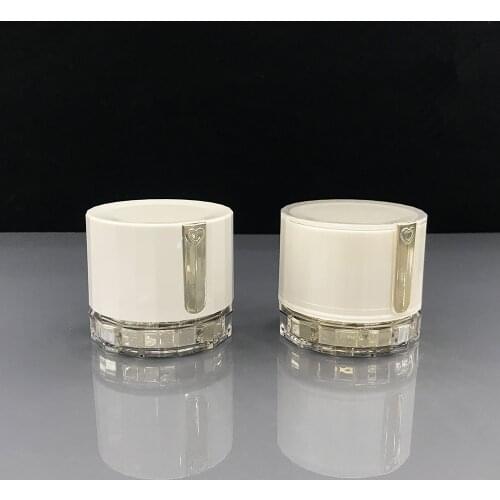 50g Empty Cosmetic Jar Makeup Container acrylic pearl white round bottle Cosmetics packaging bottle Empty face cream bottles