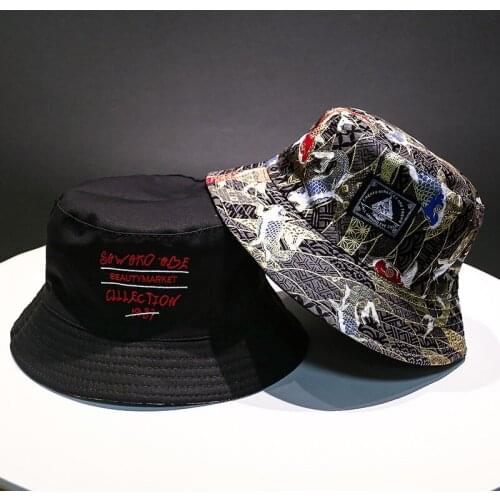 Soft Bucket Hat Man Women Outdoor Sports Hip Hop Cap Floral Double Side Summer Cotton Fishing Sun Hat Panama For Newest Hats