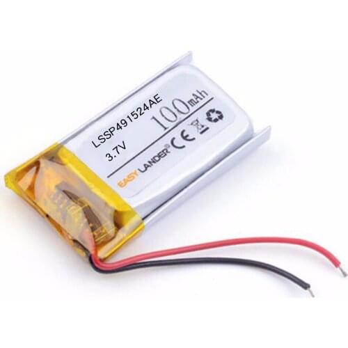Easylander replacement Battery LSSP491524AE 3.7v 100mah li-ion polymer battery For Smartband Fitbit Surge Smartwatch Battery