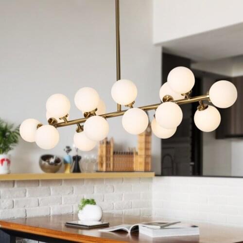 Modern magic beans DNA Lustres pendant light industrial Nordic Art Deco white glass ball MOD hanging lighting