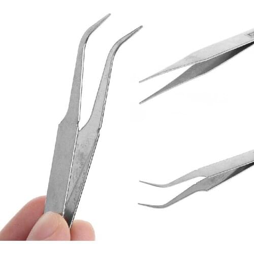 97QE 1 Pc Precision Repair Mounting Tool Electronic Stainless Steel Tweezer