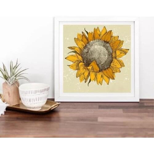Retro Sunflower Canvas Painting Bedroom Posters and Prints Sunflower Modern Wall Art Living Room Picture Home Decor