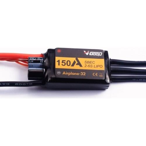 VGOOD Airplane32 A32 150A Airplane Brushless ESC 5.5V/5A SBEC 2-6S LIPO for RC Model 3D Ducted Airplane Fixed-Wing DIY Parts