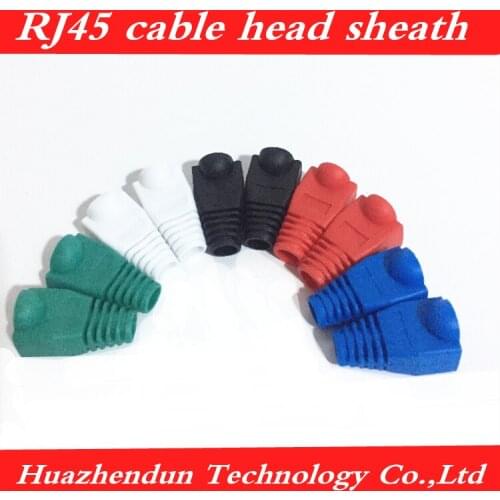 Network cable protection sleeve RJ45 cable head sheath 8P8C environmental protection crystal head rubber sleeve 100pcs