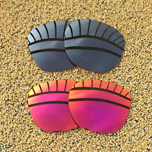 Black & Midnight Sun Mirrored Polarized Replacement Lenses for Garage Rock Frame 100% UVA & UVB