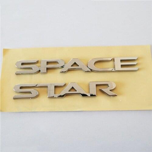 1PC Space Star Word 3D Chrome Letter Badge Name Plate Car Rear Trunk Emblem With Adhesive Logo Sticker Label