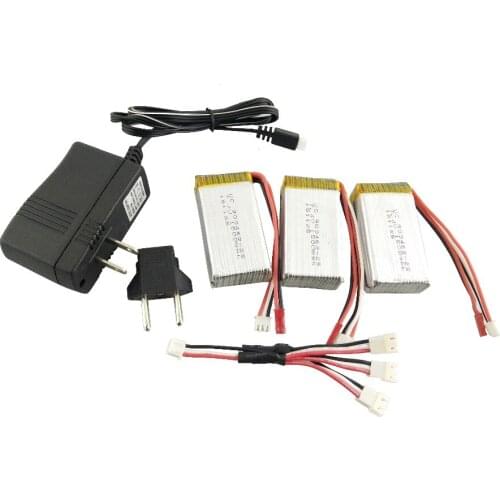 3pcs 7.4V 1500Mah 25C+1 to 3+Charger Lipo Battery WLtoys V913 2.4G Remote controlled aircraft Helicopter Battery