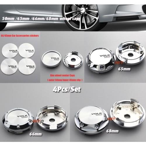 4pcs Car-styling 45/50/65/66/68mm Rays Car Wheel Center Caps Volk Emblem For Rota Slipsteam Advan RS Konig Feather Wheel Rim Cap