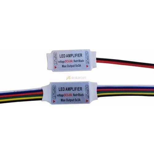 5pcs 6pin RGB+CCT Mini Led Amplifier 5CH x 3A 15A , 5 Colors in 1 LED Strip Light RGB CCT LED Strip Rope Light Amplifier 12V 24V