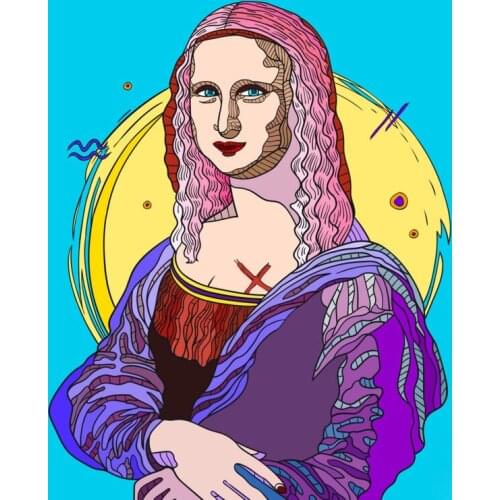 5D DIY Poured Glue Diamond Painting Kits Scalloped Edge Oil Painting Type Unique Handcraft Gift Home Wall Decoration Soft Canvas