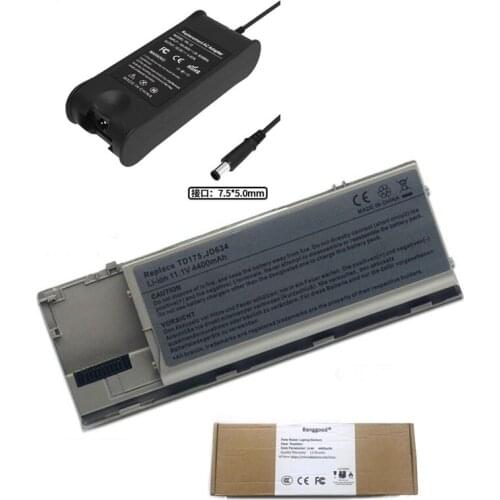 4400mAh Laptop Battery + 19.5V 4.62A AC Charger for Dell Latitude D620 D630 D630c Precision M2300 UD088 TG226 TD175 PC764 FG442