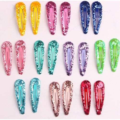 20Pcs/Lot Korean Style Hair Accessories Cute Barrette Candy Color Hair Clip Brilliant Hairclip Dripping New Hair Clips for Girls