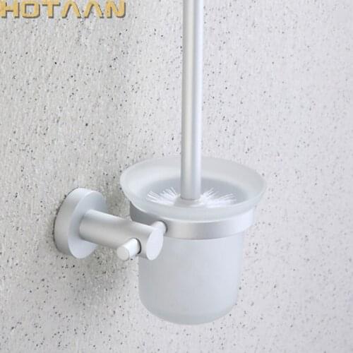 Free Shipping Toilet Brush Holder,Solid Construction Base In Oxidation Finish +Glass Cup,Round Bathroom Accessories YT-12112