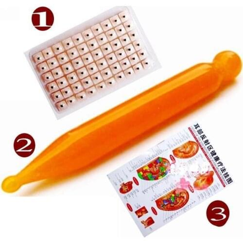 Free shipping ear massage kit ear bead acupuncture needle Stone ear press seed bean paste ear stickers massage stickers