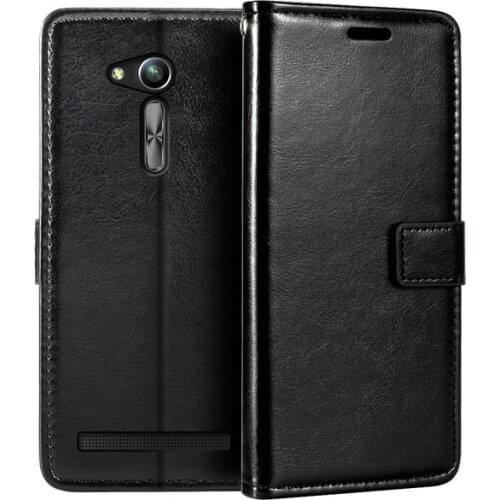 Luxury Leather Wallet Case For Asus Zenfone Go ZB452KG ZB450KL X014D Holder Card Slots Flip Cover Stand Bag