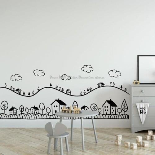 Baby play room wall stickers graffiti hand-painted urban modern style home kindergarten childrens room decoration vinyl decals