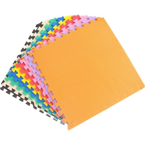 Children Foam Mat Splicing Floor Mat New Cross Lines EVA Thickened Non-slip Family Baby Game Crawler Mat 30X30cm 12Pcs Yogo Mat