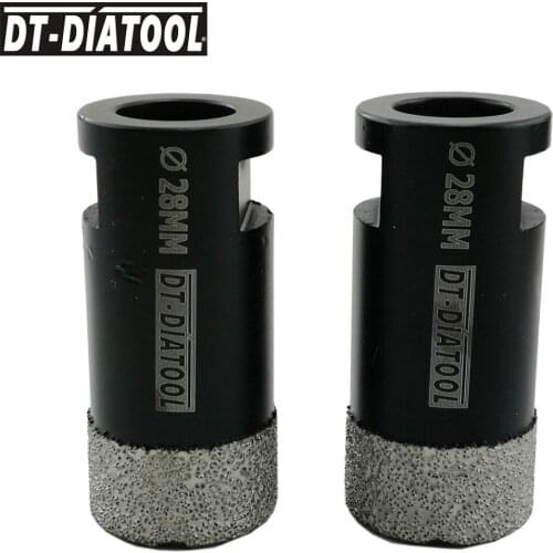 DT-DIATOOL 2pcs M14 sintering Core Bit Diamond Hole Saw Drill Bits for Marble Granite Brick Tile Ceramic Concrete Drilling