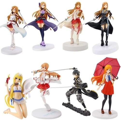 EXQ Figure Anime Sword Art Online Yuuki Asuna Kirigaya Kazuto SAO Kirito PVC Action Figure Toys