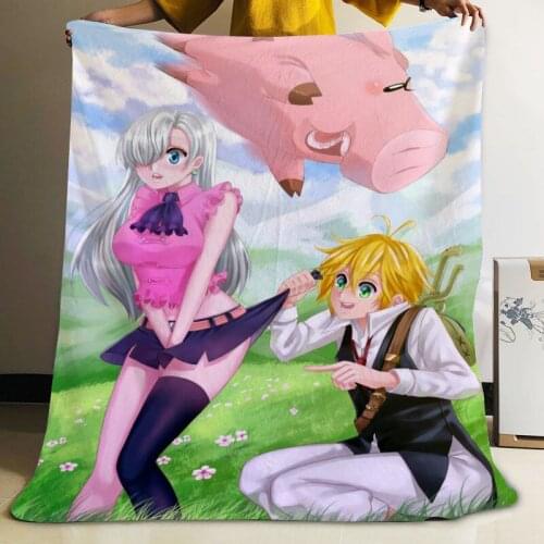Musife Custom Nanatsu no Taizai Flannel Blanket Design Your own Blanket Flannel Blankets for Sofa DIY Dropshipping