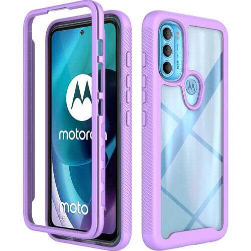 Hybrid Soft Bumper Dual-Layer Case For Motorola G8 / G8 Power Clear Crystal Hard Cases For Moto G8 Play Protective Cover