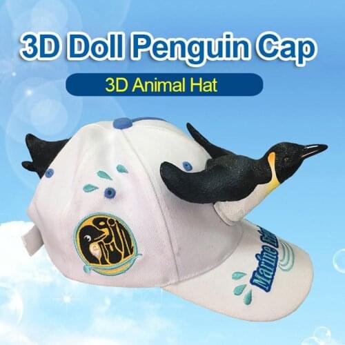 Cap Baseball Caps 3D Cute Penguin Hat 2019 New Fashion Cartoon Men And Women Christmas Gift White White Blue Color Visor