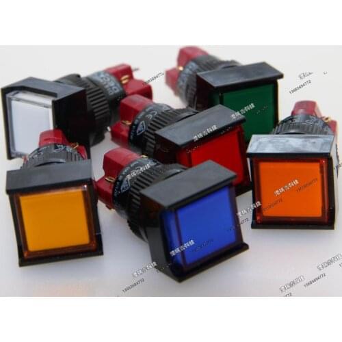 [SA]M16 reset button nolock R G B W BR orange square DECA Taiwan Progressive Alliance dual jog button D16LMS2-2AB--10pcs/lot