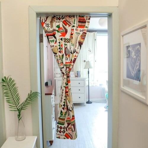 Kitchen Curtain Cotton Curtain Cooking Fume Resistant Half Curtain Bedroom Decorative Partition Curtain without Rod