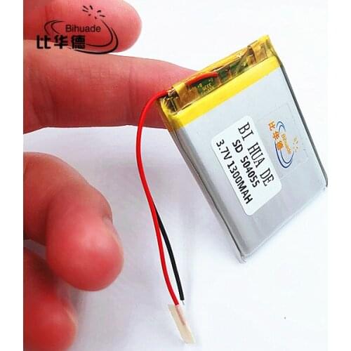Li-Po 3.7V 1300mAh 504055 Lithium Polymer Li-Po li ion Rechargeable Battery cells For Mp3 MP4 MP5 GPS