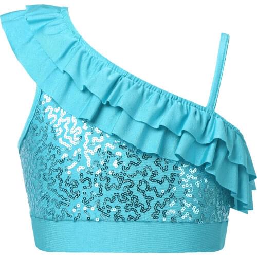 Teens Tank Tops For Girls Summer Children Girl Camisole Sequin Teenage Girls Singlet Childrens Top For Girl Ballet Crop Tops