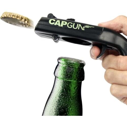Can Openers Spring Cap Catapult Launcher Gun shape Bar Tool Drink Opening Shooter Beer Bottle Opener Creative