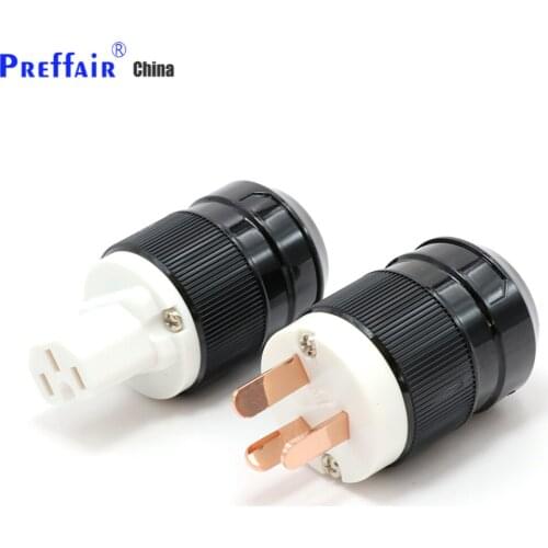 Pair 125V 15A Red Copper AU Power Cord Plug Australian Power Connector Chinese Power Plug for DIY Power Cable