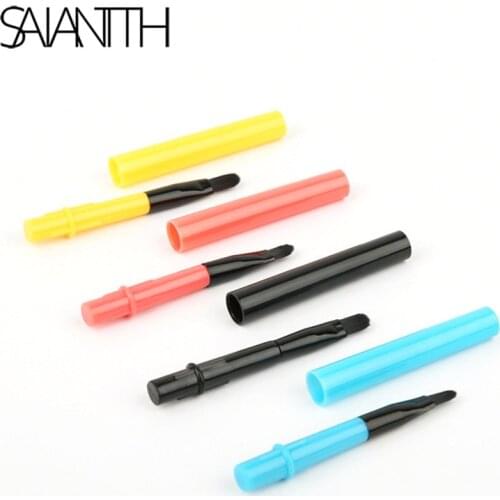 Saiantth Mini Version Lip Brush Portable Gingle Makeup Brushes Appliance Make up Tool Concealer With Cover Beauty 8cm 10pcs/lot