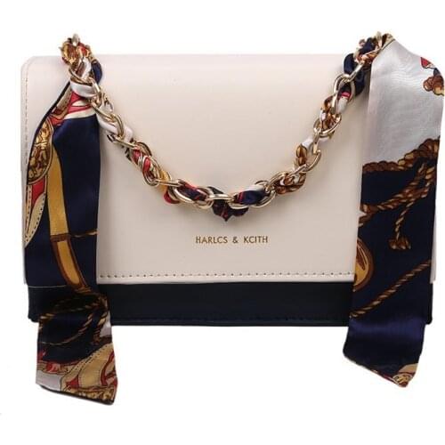 Sac 2021 new handbag fashion chain shoulder bag small square bag trendy fashion messenger bag lady silk scarf handbag female bag