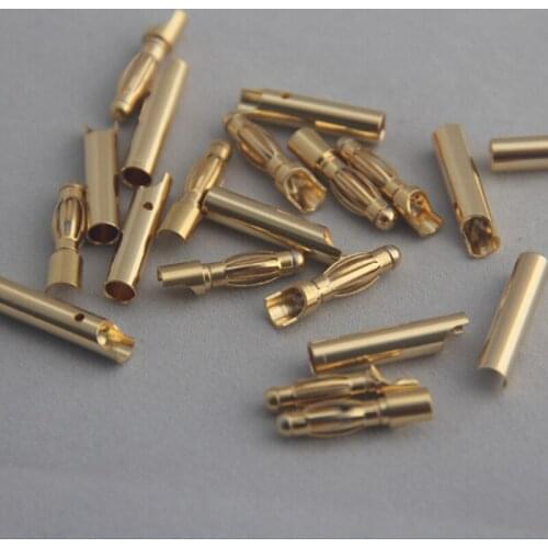 2mm 3mm 4mm Gold Plated Banana Plug 10 Pair/20pcs with Notch Pairs Male Female Plug Battery Connector High Quality