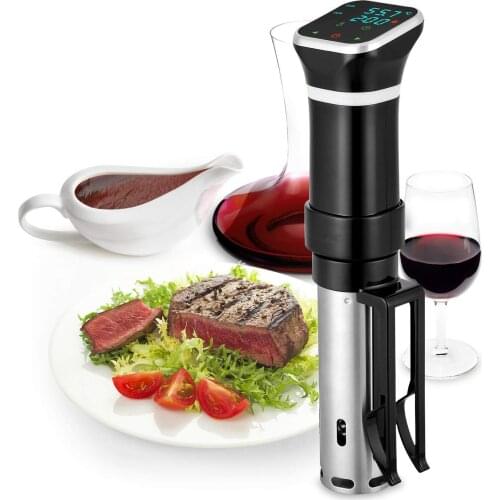 IPX7 Waterproof 1100W LED Touch Sous Vide Cooker Cooking Machine Sturdy Immersion Circulator Slow Cooker, US Plug