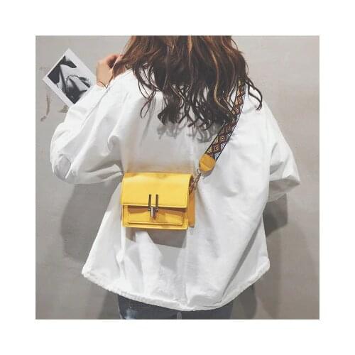 High quality pu Female bag women Shoulder Bags womens handbags Clutch Evening Bags Messenger Bag Small Wide shoulder strap