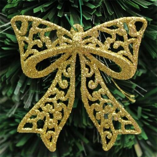 1PC Christmas tree decorations supplies Size 8.5x9cm Ties shaped christmas decoration powder Christmas tree pendant adornments