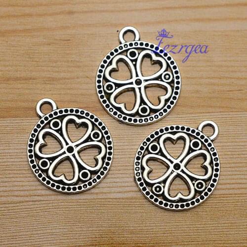 20pcs/lot--21x18mm, Antique silver plated Clover charms,DIY supplies, Jewelry accessories
