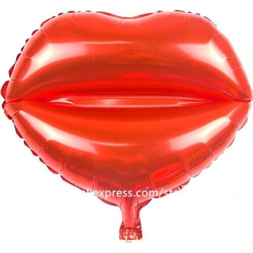 25pcs/lot cute lip shape love kisses Foil balloons,Valentines day wedding party decoration balloon,2 colors