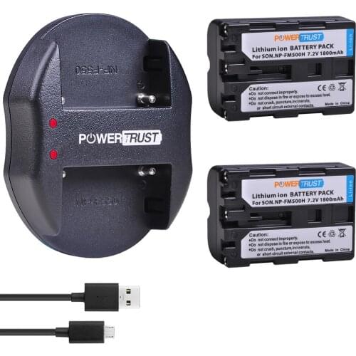 2X NP-FM500H Battery NP FM500H FM500H + Dual USB Charger for Sony A57 A58 A65 A200 A350 A550 A560 A700 A580 A200K A200W A300