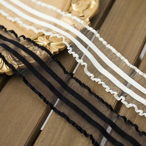 5 Yards Elastic Band Ribbon Lace For Sewing Craft Garment Dress Materials Underwear Bra Decoration Macrame Accessories