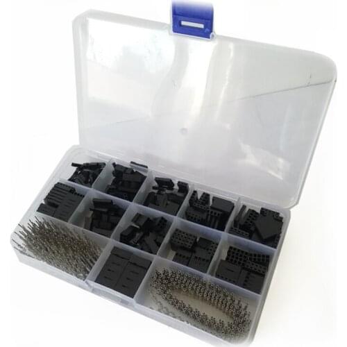 620pcs 2.54mm Male Female Dupont Wire Jumper Pin Header Connector Housing Kit Crimp
