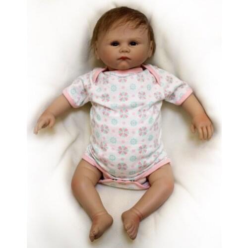 Nicery 20inch 50cm Bebe Doll Reborn Soft Silicone Boy Girl Toy Reborn Baby Doll Gift for Children Baby Doll RD50C075-OTD