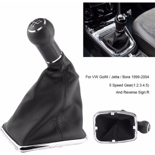 Car-Styling 5 Speed Car Knob Gaiter Gear Shift Knob Gearstick Gaiter Boot Kit For For VW Golf4/Jetta/Bora 1999-2004 Accessories